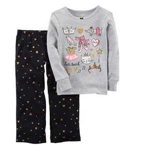 Carter's 2-Piece Glitter Ballerina PJs, Size 5T